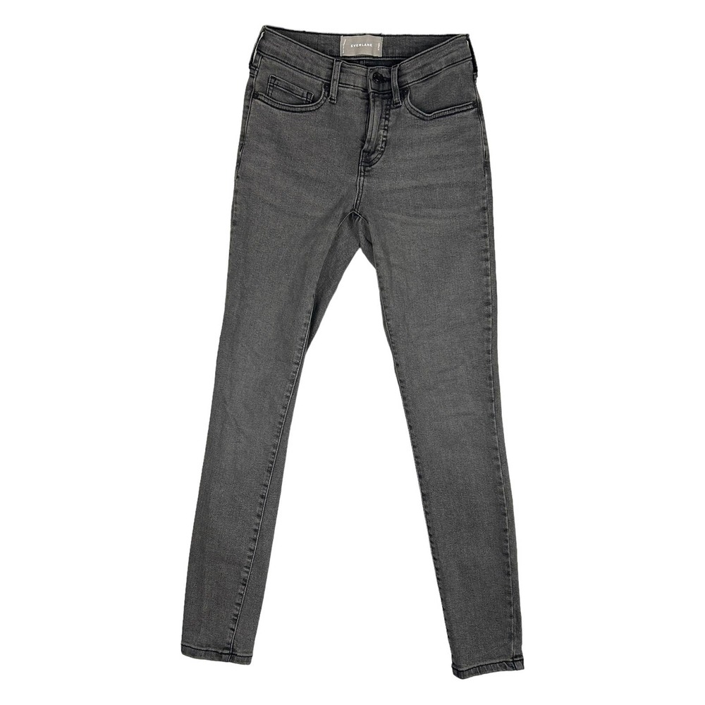 Everlane Womens Size 25 Mid Rise Skinny Jean Gray Stretch Denim Classic Casual